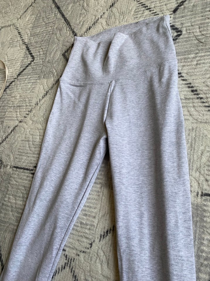 Gri Kadın Keten Salaş Midi Eşofman - Görsel 2