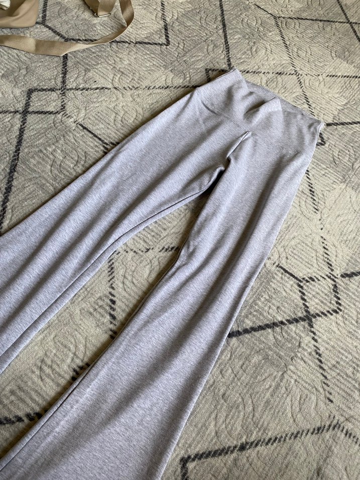 Gri Kadın Keten Salaş Midi Eşofman - Görsel 3