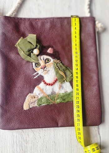 İnci Küpeli Kedi Çapraz Çanta - Görsel 4