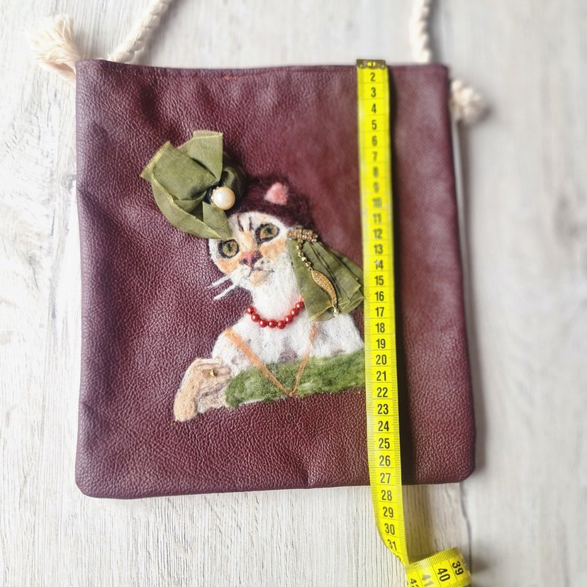 İnci Küpeli Kedi Çapraz Çanta - Görsel 4