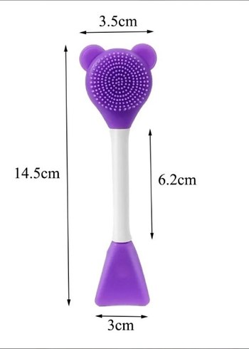 Yüz Temizleme Fırça ve Maske Spatulası - Görsel 4