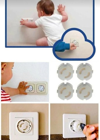 6 ADET PRİZ KORUYUCU PRİZ KAPATICI - Görsel 2