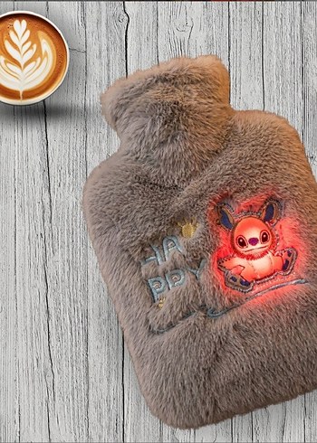 IŞIKLI AYICIKLI PELUŞ SU TORBASI - Görsel 5