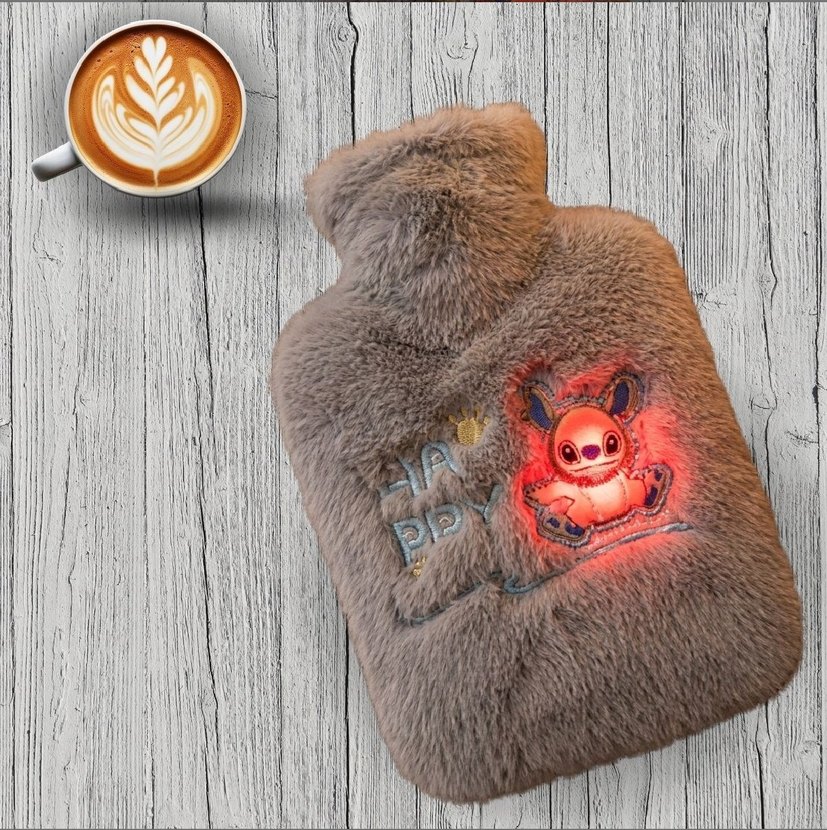 IŞIKLI AYICIKLI PELUŞ SU TORBASI - Görsel 5