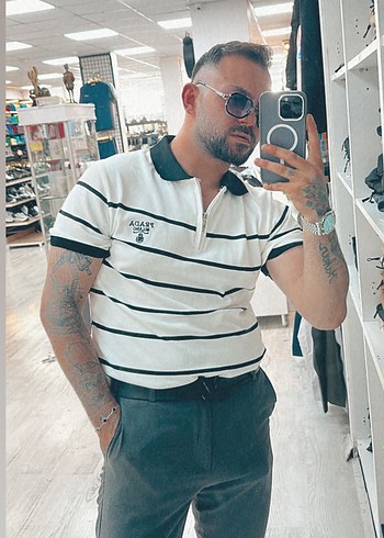 Gri Polo Yaka Erkek Tişört