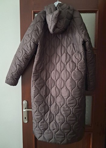 Kadın Kahverengi Uzun Kışlık Mont - Görsel 2