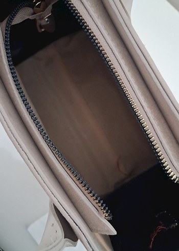 Bej Süet Kadın El Çantası - Görsel 3