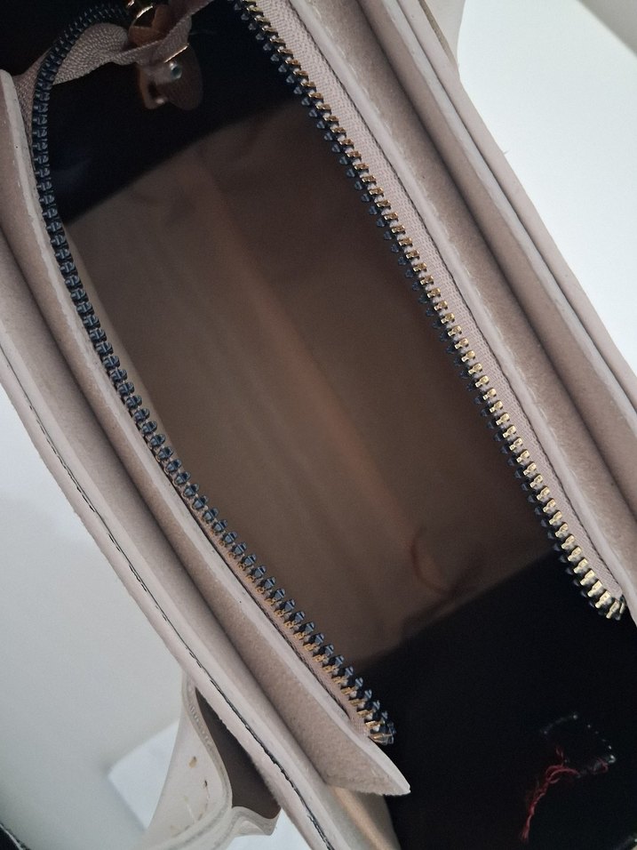 Bej Süet Kadın El Çantası - Görsel 3