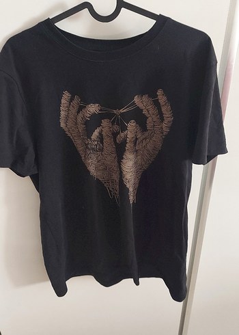 Goth Baskılı Siyah Tisort