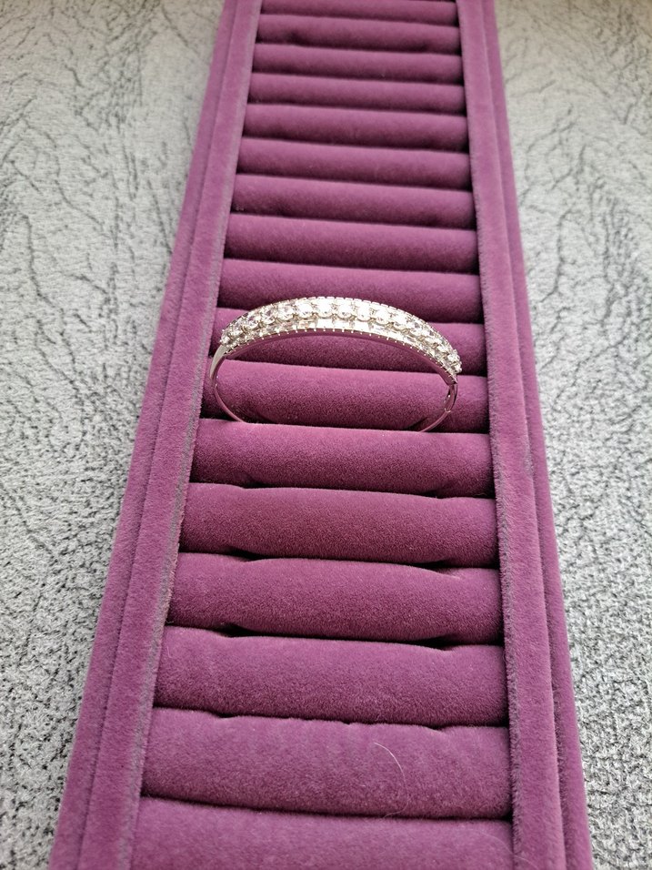 Beyaz Payetli Modern Klasik Bileklik - Görsel 2