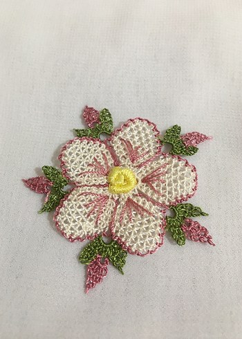  12 Adet İğne Oyası Çiçek Motif