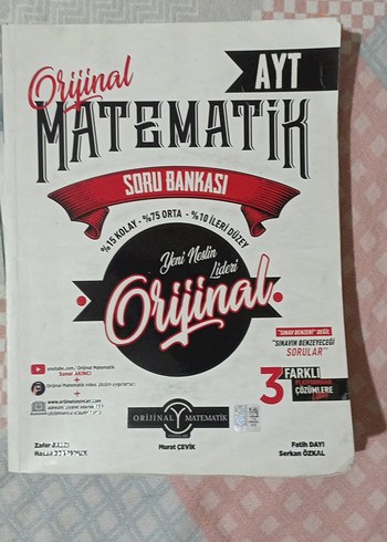 Beden AYT Orijinal Matematik ve orjinal türev fasikülü