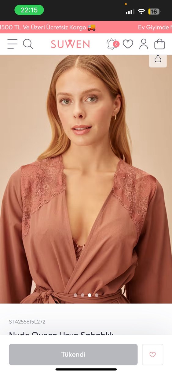 Bohem Uzun Kollu Bej Kadın sabahlık - Görsel 2