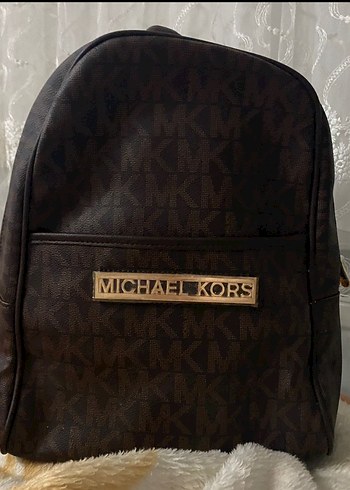Michael Kors Kemerli Kahverengi Deri Sırt Çantası