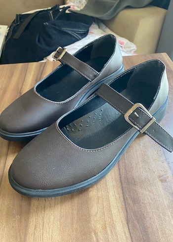 Tokalı Kahverengi Kadın Ayakkabı Mary Jane - Görsel 3