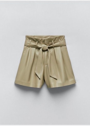Zara Deri Şort - Görsel 2