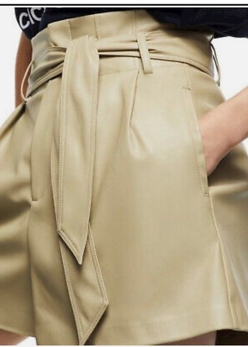 Zara Deri Şort - Görsel 3