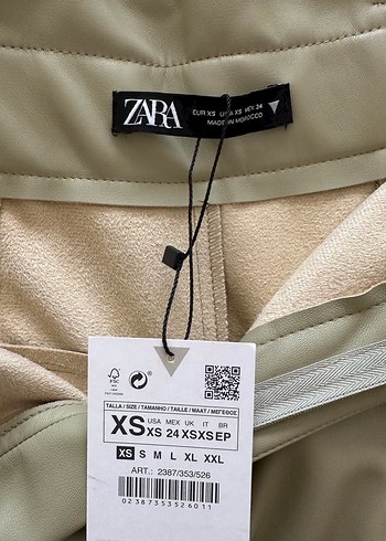 Zara Deri Şort - Görsel 9