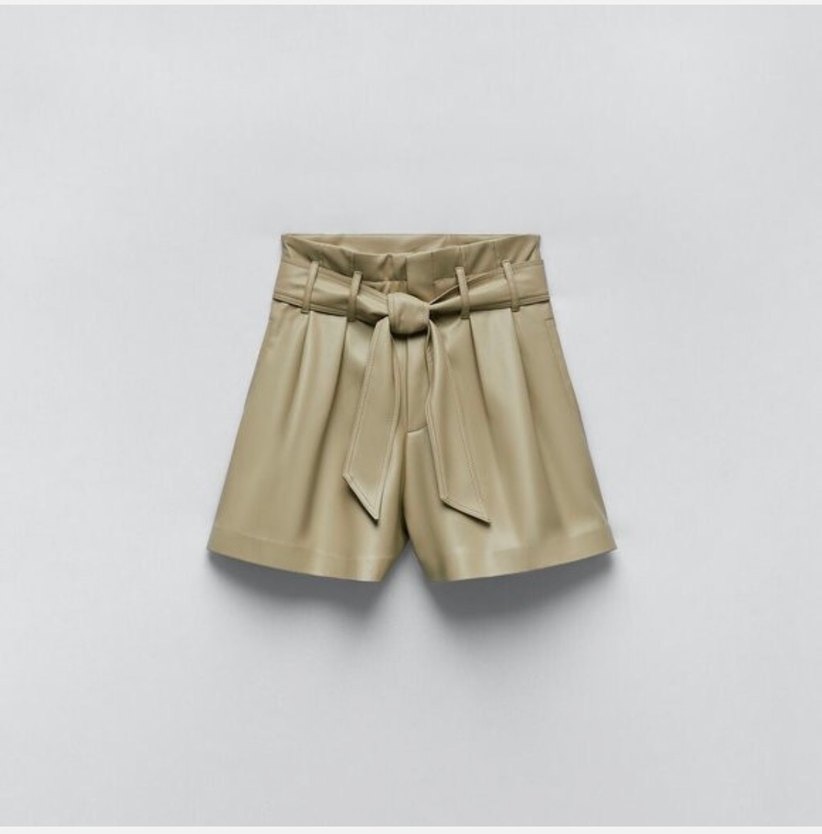 Zara Deri Şort - Görsel 2