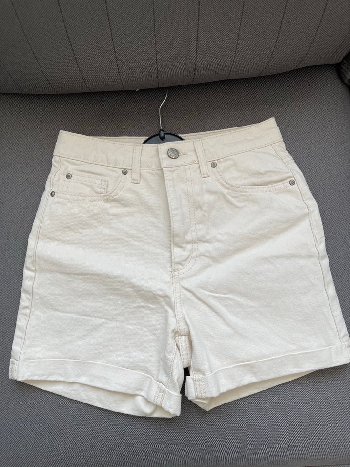 Bej Kadın Denim Şort - Görsel 4