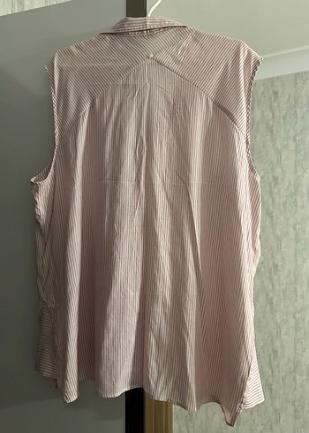 Pembe Kolsuz Keten Gömlek - Görsel 2