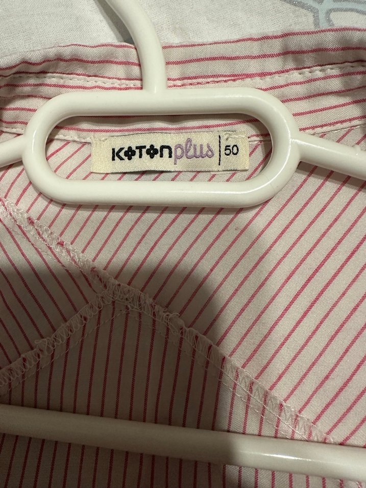 Pembe Kolsuz Keten Gömlek - Görsel 3