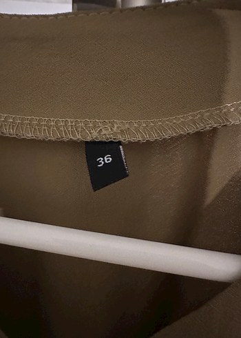 Kadın Bej Kemerli Kumaş tulum - Görsel 4