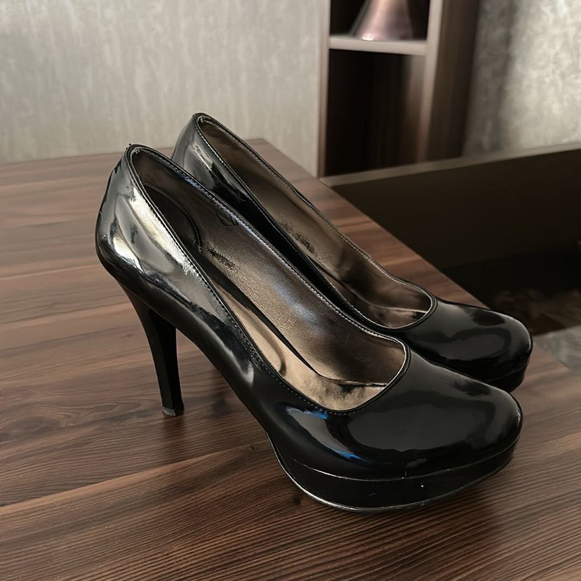 Diger Siyah Rugan Topuklu Kadın Ayakkabı - Görsel 3