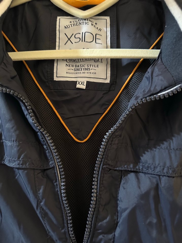 Lacivert Parlak Fermuarlı Erkek Ceket - Görsel 3