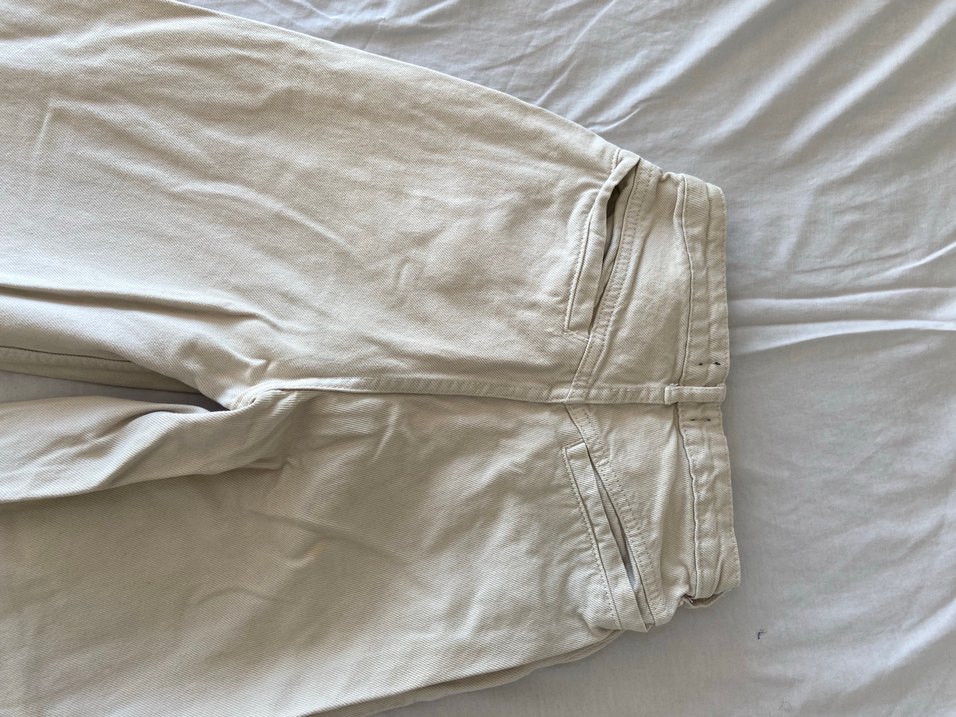 Bej Keten wide leg Pantolon - Görsel 2