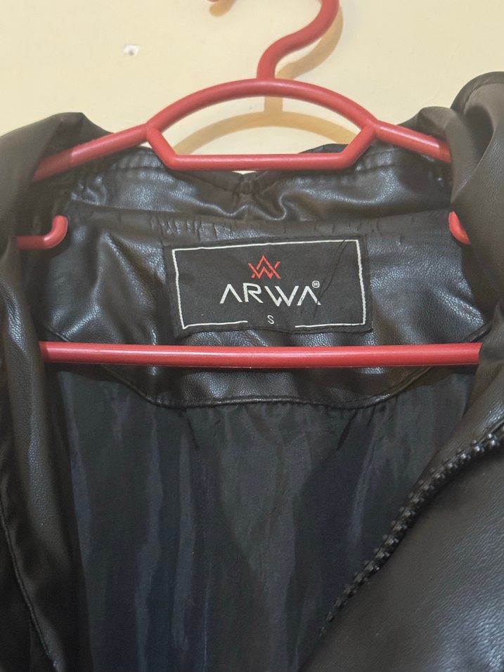 Siyah Deri Fermuarlı Unisex Ceket - Görsel 3