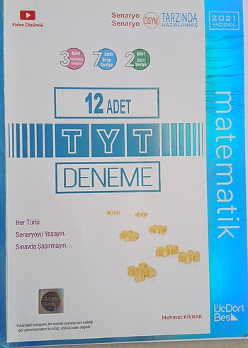 2021 Model TYT Matematik 12 Deneme Kitabı