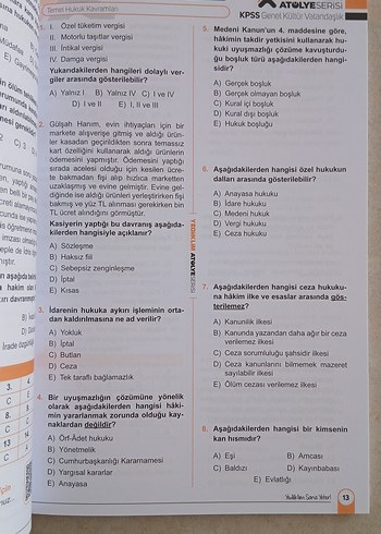 Beden KPSS Genel Kültür Vatandaşlık Soru Bankası