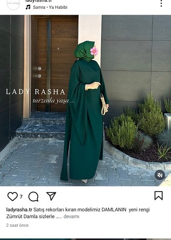 Yeşil Drapeli Kadın Uzun Elbise - Görsel 4