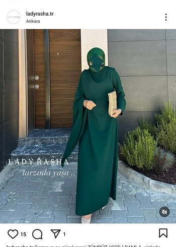 Yeşil Drapeli Kadın Uzun Elbise - Görsel 5