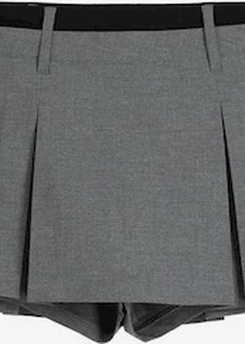 Bershka Gri Kemerli Mini şort etek