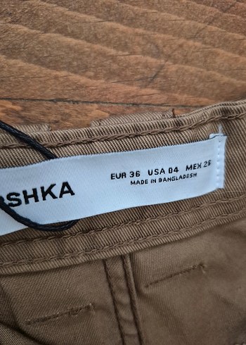 m Beden camel Renk Bershaka Bej Rahat Kesim kadın Street Wear Pantolon
