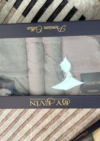 By Evin Koleksiyon Kahverengi Pamuklu Havlu Seti - Görsel 6