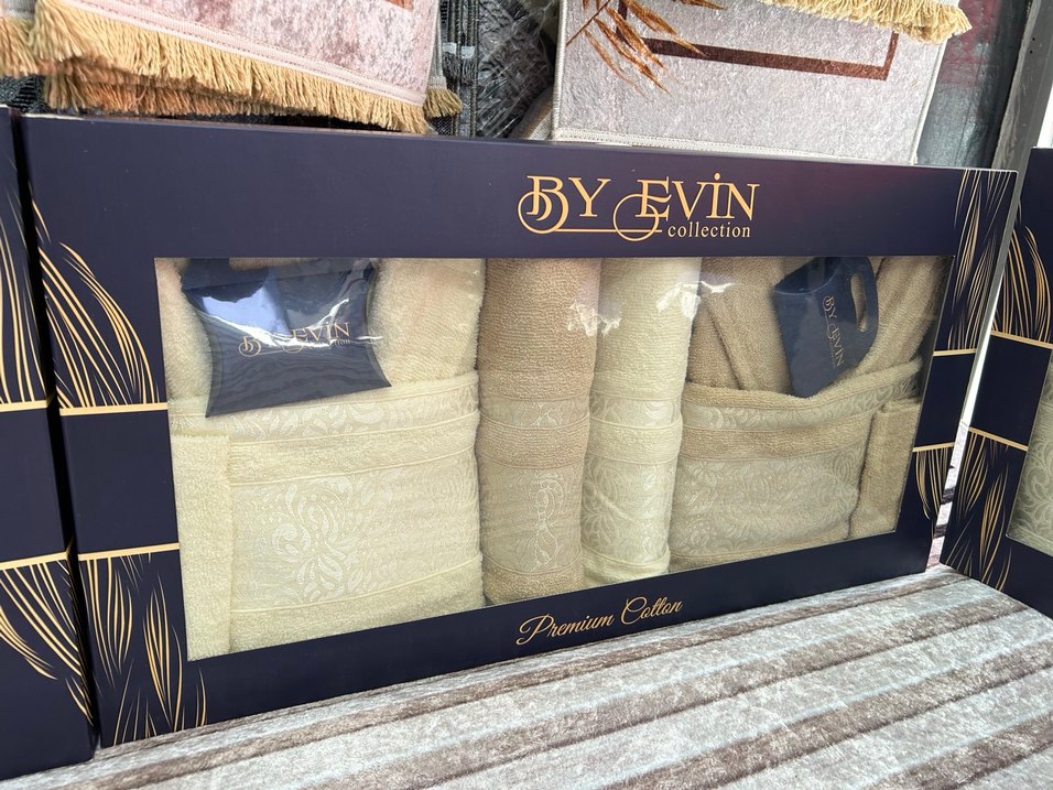 By Evin Koleksiyon Kahverengi Pamuklu Havlu Seti - Görsel 2