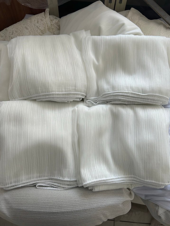 Bohem Beyaz Düz Tül Perde - Görsel 2