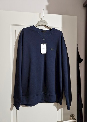 Lacivert Erkek Oversize Sweatshirt
