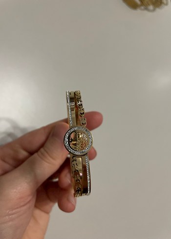 Altın Renkli Parıltılı Kadın Bileklik - Görsel 2