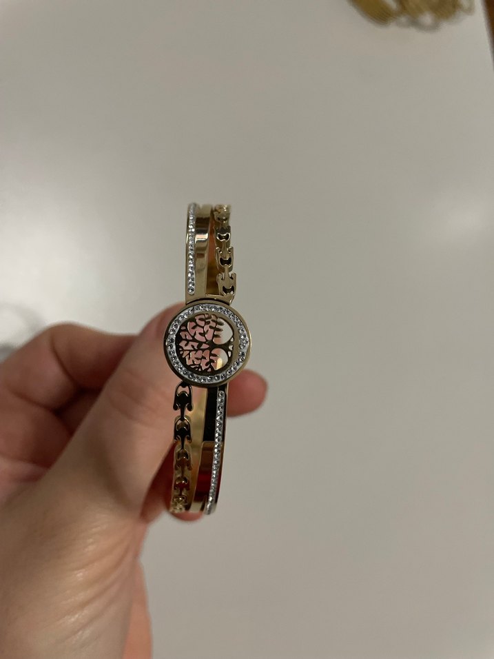 Altın Renkli Parıltılı Kadın Bileklik - Görsel 3