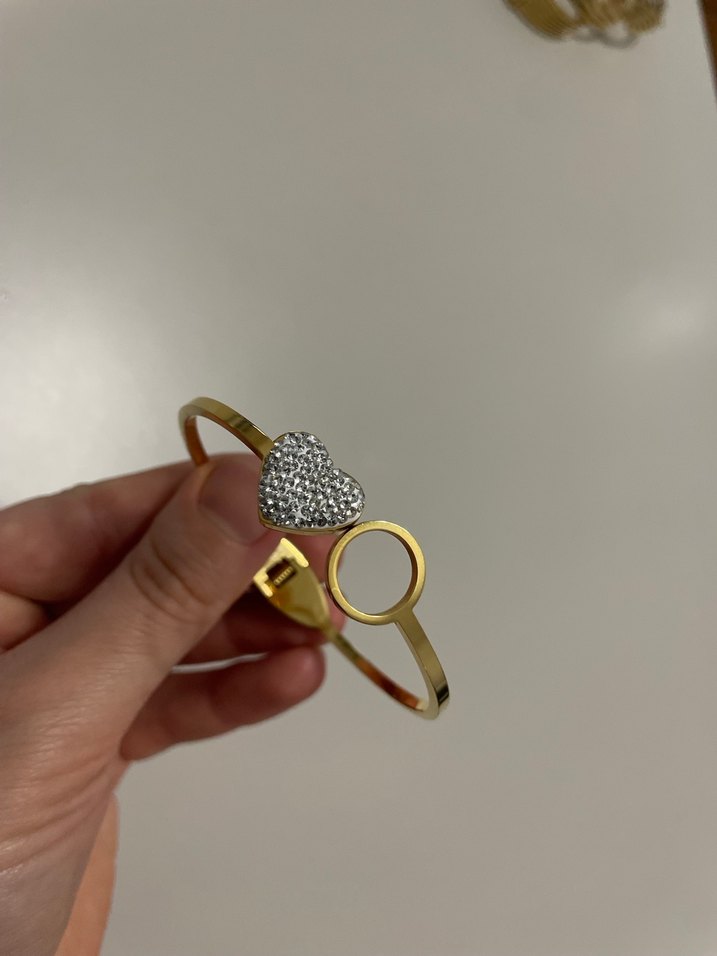 Altın Renkli Parıltılı Kadın Bileklik - Görsel 4