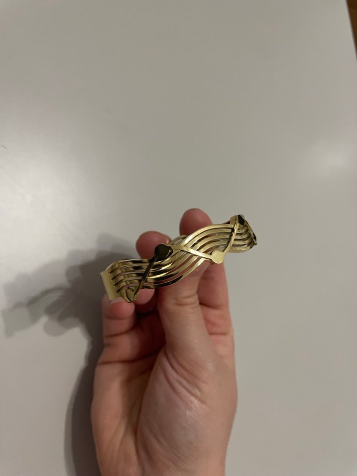 Altın Renkli Parıltılı Kadın Bileklik - Görsel 5