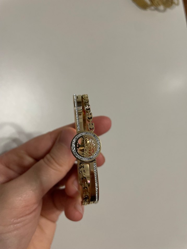 Altın Renkli Parıltılı Kadın Bileklik - Görsel 2