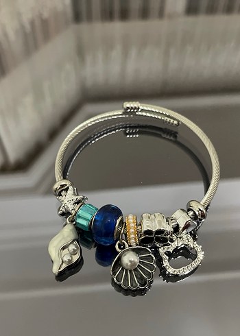 Mavi Kurdele Detaylı Kadın Bileklik - Görsel 2