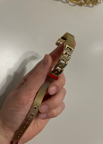 Altın Renkli Tokalı Kadın Bileklik - Görsel 15
