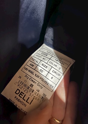 Düğmeli Lacivert Erkek Takım Elbise Ceketi - Görsel 2