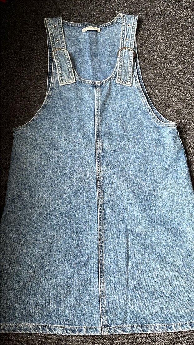 Tokalı Mavi Denim Midi Jean - Görsel 2